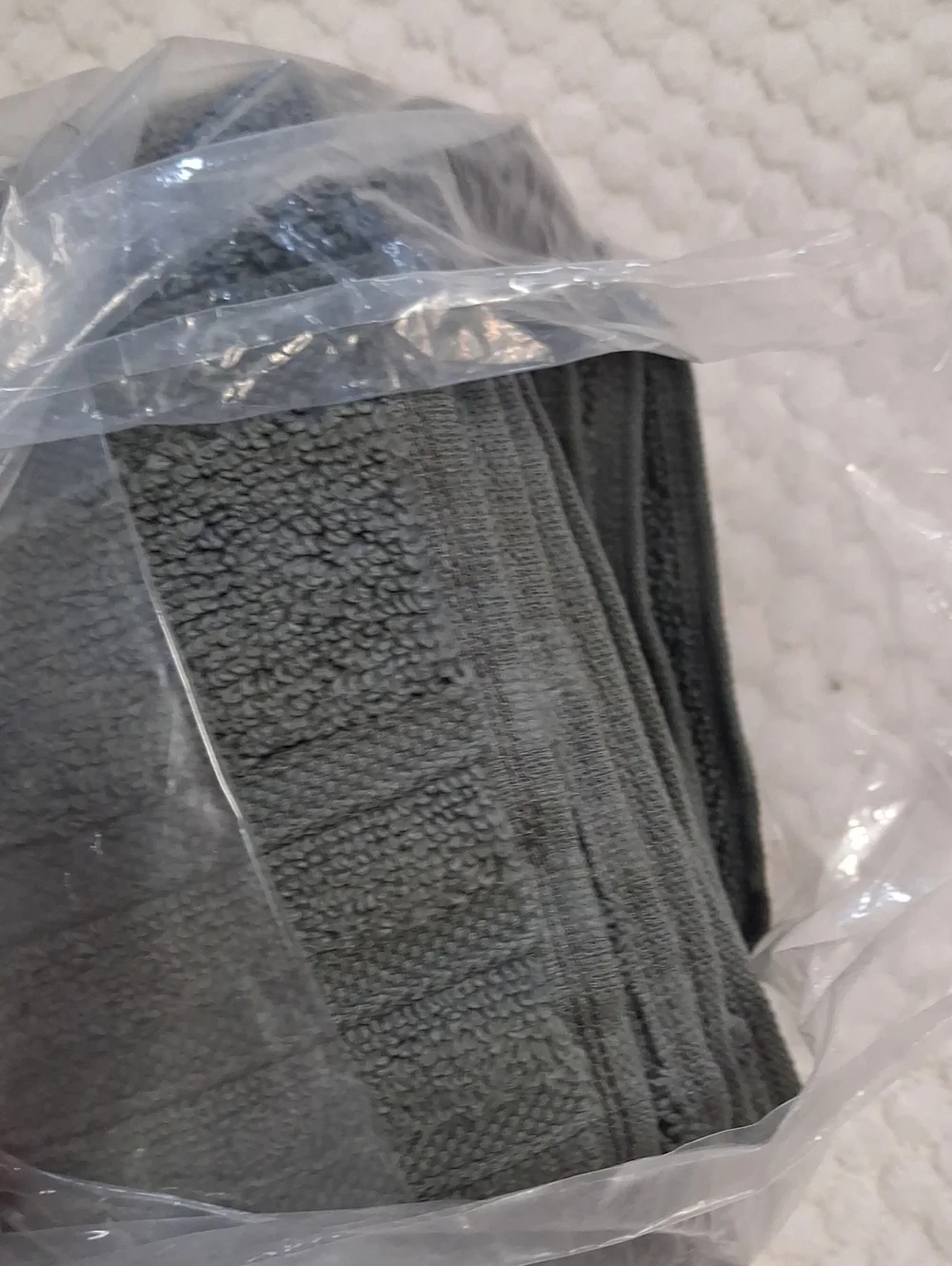 NWT 6 Pack Smoke Gray Hand Towels